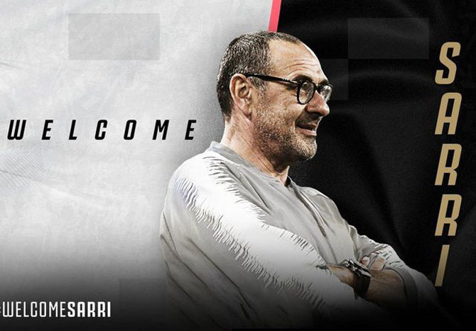 Maurizio Sarri resmi menjadi pelatih Juventus (Twitter Juventus)