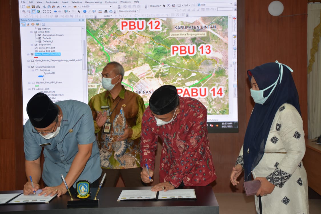 Pemkab Bintan dan Pemko Tanjungpinang Sepakat Selesaikan Batas Daerah Tanjungpinang-Bintan