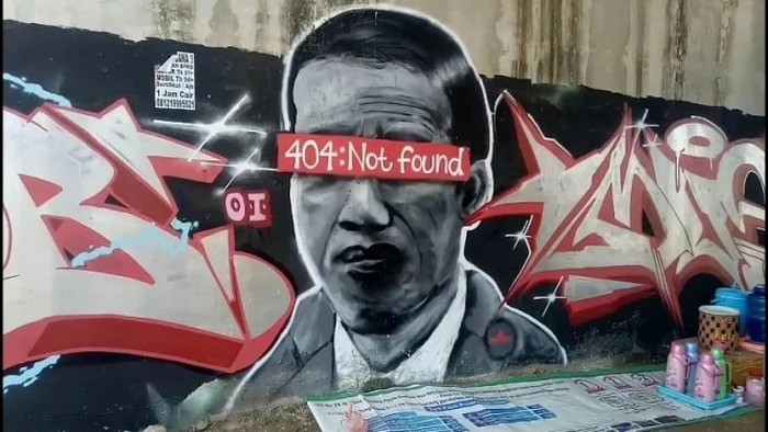 Polisi Buru Pembuat Mural ‘Jokowi 404: Not Found’: Presiden Lambang Negara