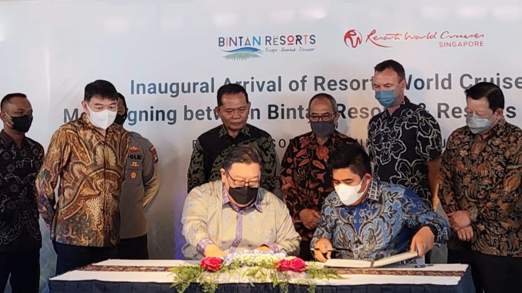 Bintan Resorts dan Resort World Cruises Teken MoU, Kapal Pesiar Genting Dream Singgah ke Kepri
