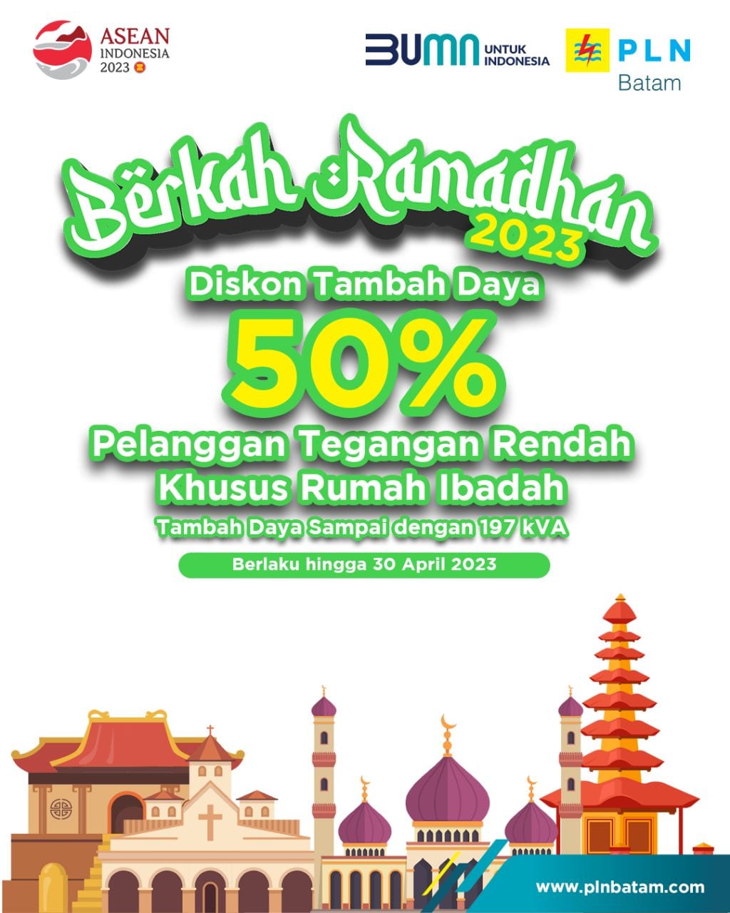 Nikmati Promo Ramadhan Berkah PLN Batam, Tambah Daya untuk Rumah Ibadah Diskon 50 Persen