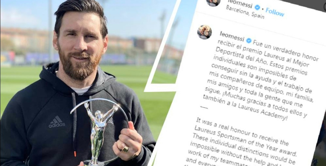 Messi Raih Penghargaan Laureus Sportsman of The Year 2023