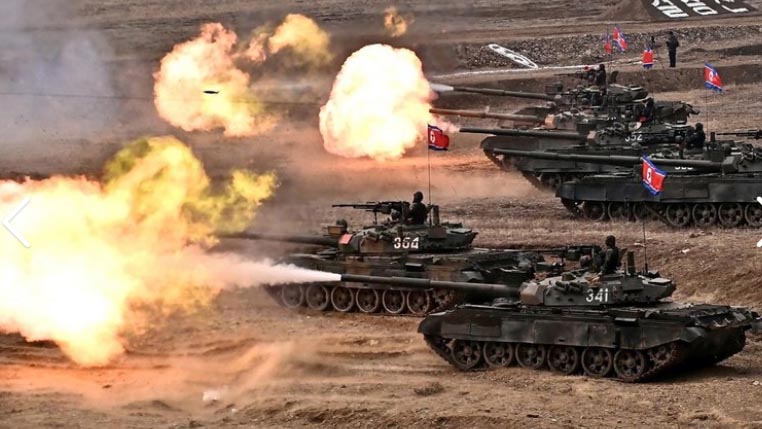Korut Pamer Keganasan Tank Baru Saat Demonstasi Militer