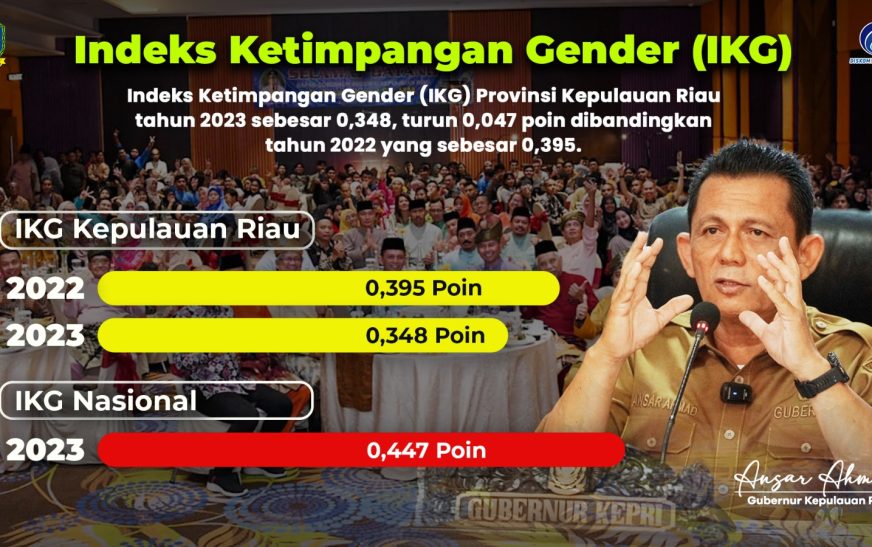 Indeks Ketimpangan Gender Kepri Turun Menjadi 0,348 Poin, Lebih Baik dari Angka Nasional